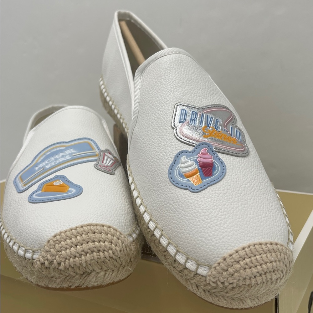 White Espadrille Slip-On Shoes - Picture 5 of 16